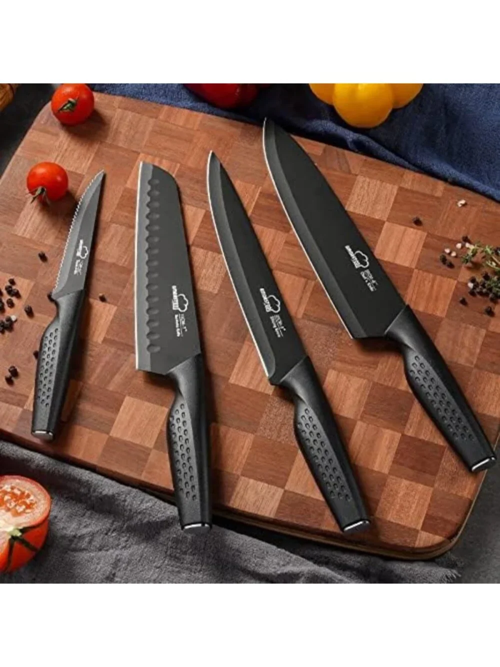 15-Piece Kitchen Knife Set with Block & Sharpener, Dishwasher Safe, German